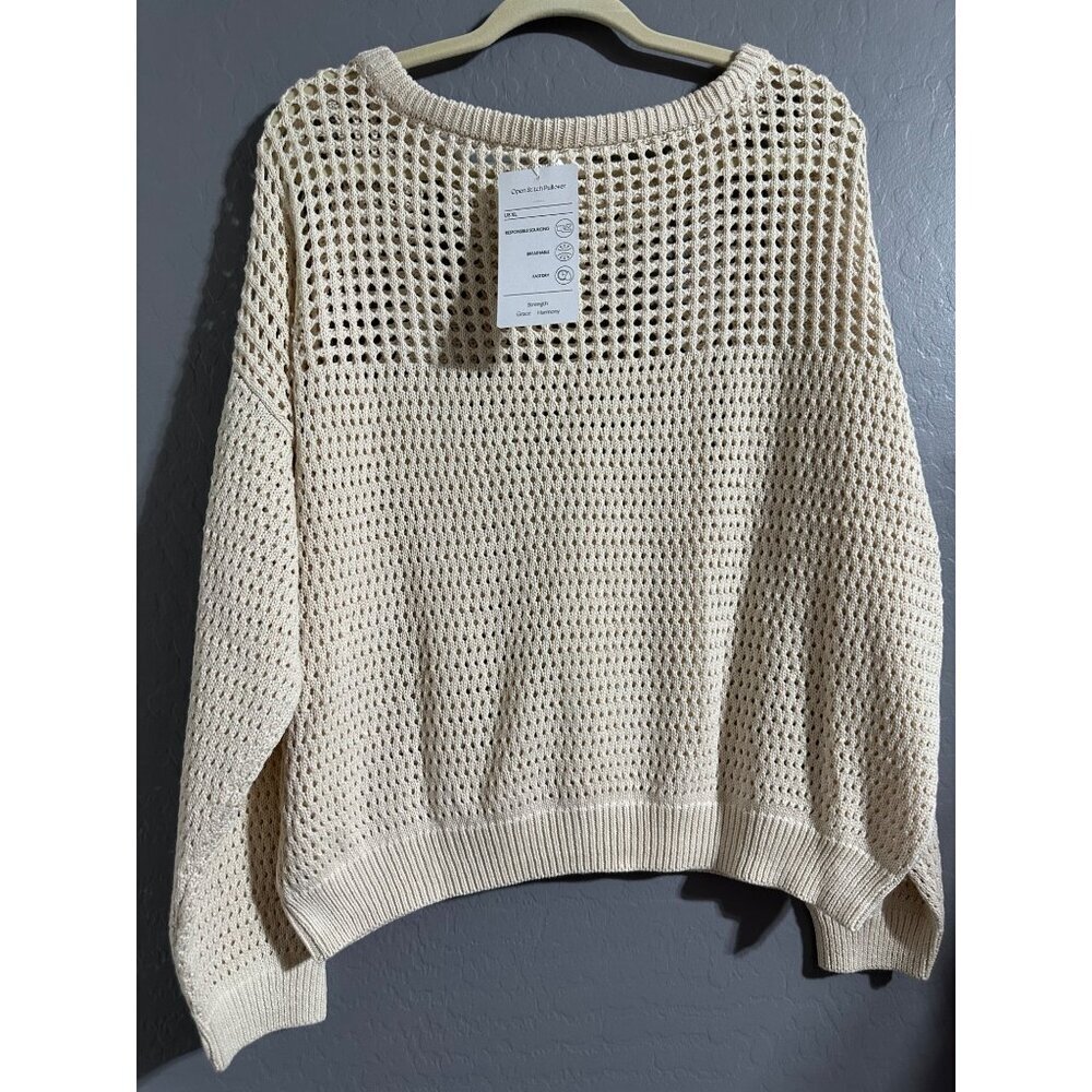 Isabella Activewear Women's Open Stitch Pullover Size XL NWT - Picture 3 of 7